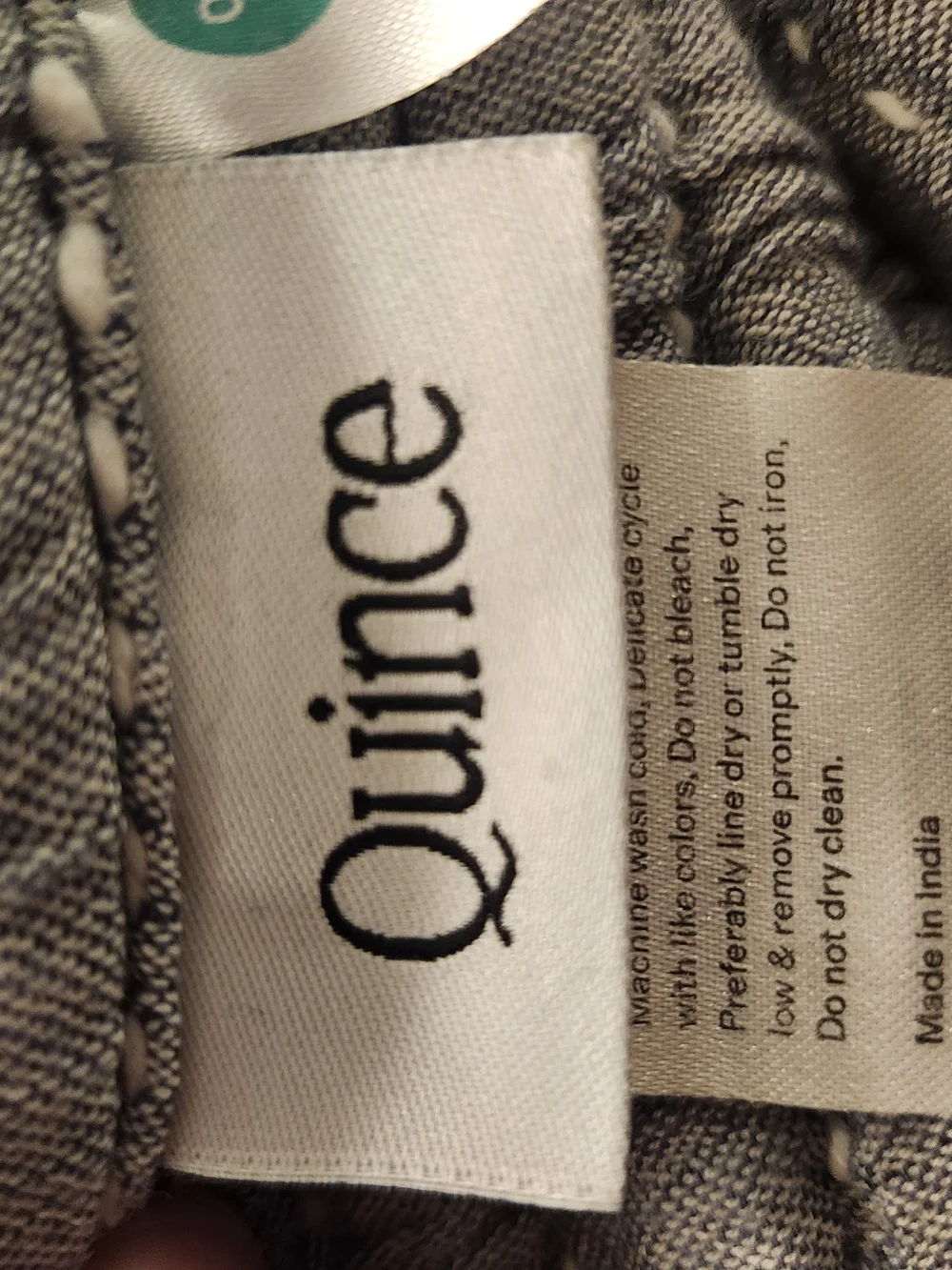 Quince Organic Cotton Channel Stitch Coverlet Quilt King Blue EUC